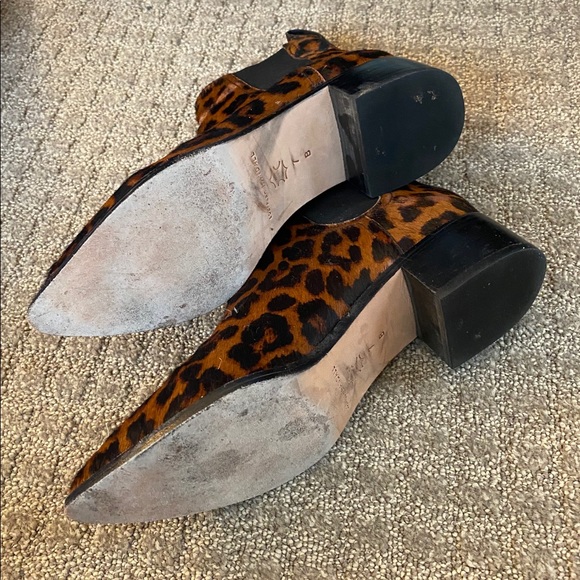 SOLD Loeffler Randall Haircalf Leopard booties- Size 7 - Picture 3 of 4